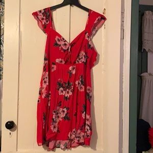 Xhiliration. Red dress with mid chest cut out. XXL